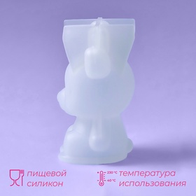 Молд для заливки «Оленёнок», силикон, 6?3?6 см, прозрачный (комплект 2 шт)