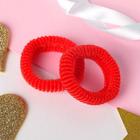 Резинки для волос «Крошечка», набор 2 шт., 5.5 см, красные - фото 57937933