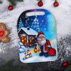 Доска разделочная «Дед Мороз и домик» - Фото 1