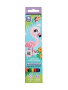 Карандаши цветные 6 цветов ZOO, пластиковые, шестигранные - Фото 4