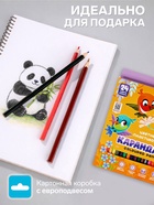 Карандаши цветные 24 ZOO, пластиковые, шестигранные - Фото 3