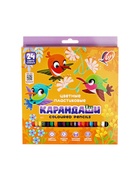 Карандаши цветные 24 ZOO, пластиковые, шестигранные - Фото 4