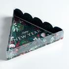 Коробка для кондитерских изделий с PVC крышкой «Happy New Year», 18 х 3 см, Новый год - Фото 2