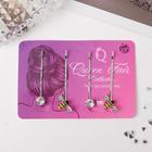 Невидимка для волос "Луна" (набор 4 шт) 5,5 см, пчёлки - Фото 2