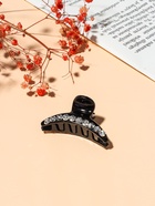 Крабик для волос «Зарина», дуга узкий, 5 см, чёрный (комплект 6 шт) - фото 51952840