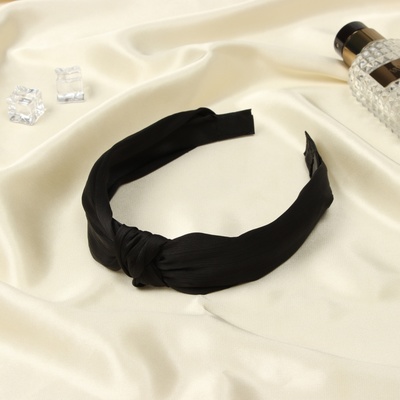 Ободок для волос «Престиж», 3 см, чёрный