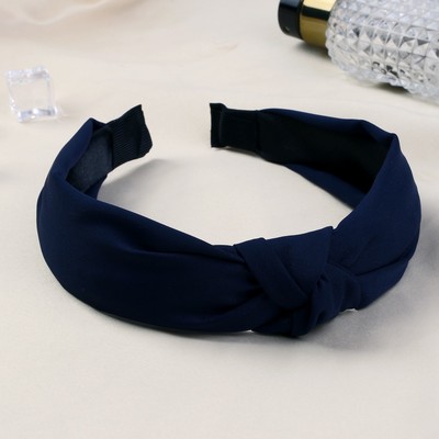 Ободок для волос «Кокетка», 3 см, синий