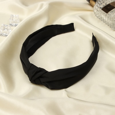 Ободок для волос «Кокетка», 3 см, чёрный