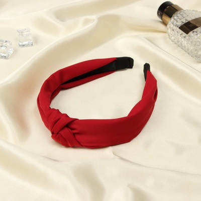 Ободок для волос «Кокетка», 3 см, красный