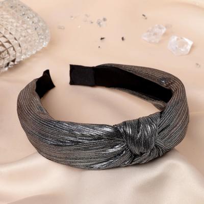 Ободок для волос "Престиж" 3 см, серебро