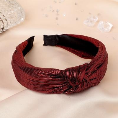 Ободок для волос «Престиж», 3 см, красный металлик