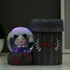 Сувенир полистоун водяной шар свет/для ручек "Котик и клубок" d=8 см МИКС 12,6х15,2х7,5 см - фото 25266047