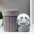 Сувенир полистоун водяной шар свет/для ручек "Котик и клубок" d=8 см МИКС 12,6х15,2х7,5 см - фото 25266049