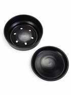 Горшок - бонсайница «Огма» для кактусов и суккулентов, 2 л, d=22 см, h=8 см, керамика, с поддоном, чёрный - Фото 3