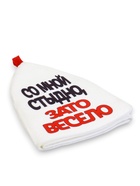 Шапка для бани и сауны, с аппликацией «Со мной стыдно, зато весело», полиэфир 70%, шерсть 30% - Фото 4