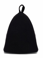 Шапка для бани и сауны, полиэфир 70%, шерсть 30%, с прямым низом, чёрная - Фото 4