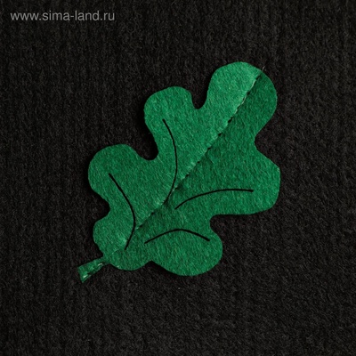 Шапка для бани и сауны, с аппликацией «Дубовый лист» чёрный, полиэфир