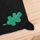 Коврик - сидушка для бани и сауны с аппликацией «Дубовый лист», 50×40 см, полиэфир, чёрный - Фото 2