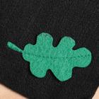 Коврик - сидушка для бани и сауны с аппликацией «Дубовый лист», 50×40 см, полиэфир, чёрный - Фото 3