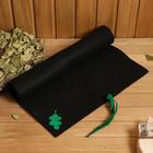 Коврик - лежак для бани и сауны «Дубовый лист», 150×50 см, полиэфир, чёрный - Фото 1