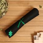 Коврик - лежак для бани и сауны «Дубовый лист», 150×50 см, полиэфир, чёрный - Фото 2