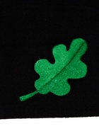 Рукавица для бани с аппликацией «Дубовый лист», полиэфир, чёрный - Фото 3