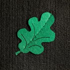 Набор для бани с аппликацией «Дубовый лист», 3 предмета: шапка, коврик, рукавица, войлок, тёмный - Фото 5