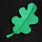 Набор для бани с аппликацией «Дубовый лист», 3 предмета: шапка, коврик, рукавица, войлок, тёмный - Фото 3