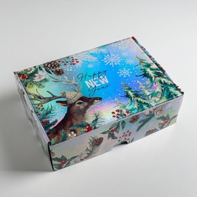 Складная коробка «Happy New Year», 30,5 х 22 х 9,5 см, Новый год