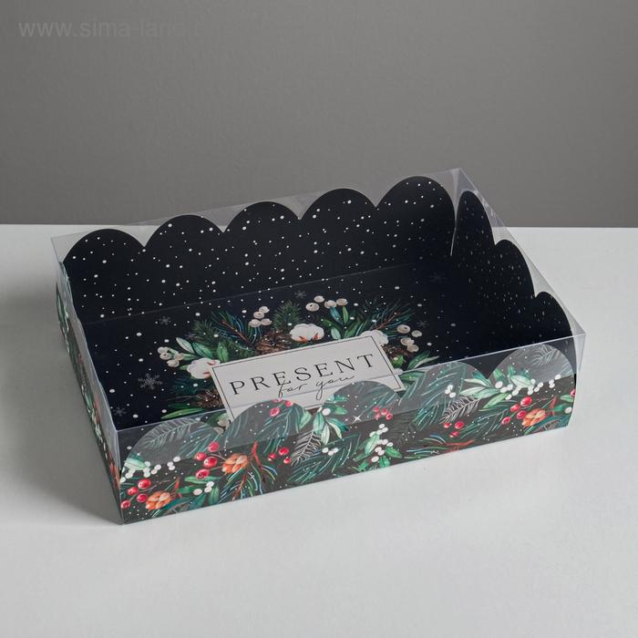 Коробка подарочная с PVC крышкой Present for you, 20 х 30 х 8 см - Фото 1