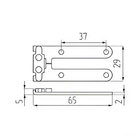 Петля ломберная плоская 130х15 мм сталь, цвет цинк, 2 шт. (комплект 2 шт) - фото 30860647