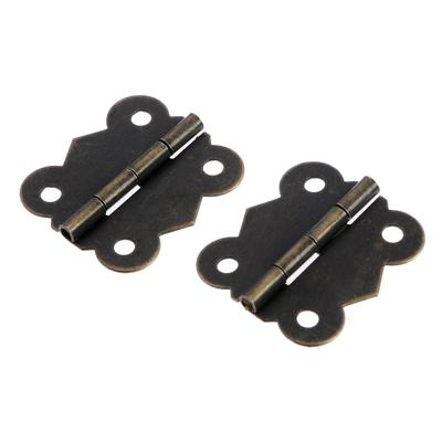 Петля карточная фигурная 25×30, цвет бронза, 2 шт.