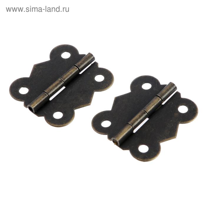 

Петля карточная фигурная 25х30, цвет бронза, 2 шт.