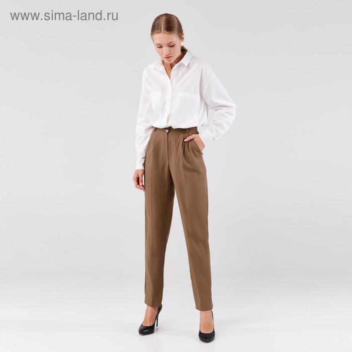 Брюки женские MINAKU: Classic цвет бежевый, р-р 50 - Фото 1