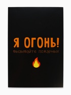 Ежедневник А5, 80 листов в тонкой обложке «Я огонь! Вызывайте пожарных» - Фото 2