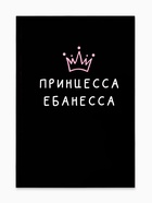 Ежедневник А5, 80 листов в тонкой обложке «Принцесса ебанесса» - Фото 2