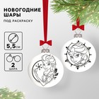 Ёлочные шары под раскраску «Сестры», 2 шт., d=5.5 см, набор для творчества - Фото 1