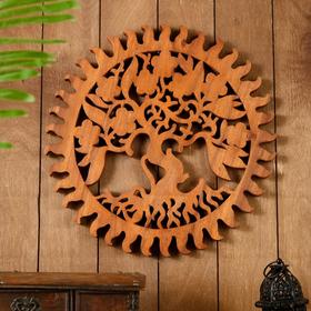 

Панно резное дерево "Райское дерево" 40х40х2 см