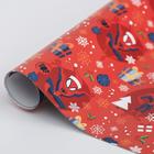 Бумага упаковочная глянцевая  "С Новым Годом!" Человек-паук,50 х70 см - Фото 2