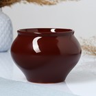 Горшок для запекания Псковский гончар «Стандарт», 500 мл, без крышки, керамика, коричневый - Фото 1