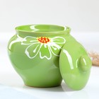 Горшочки для запекания Псковский гончар «Ромашка зелёная», набор 4 шт., 850 мл, с ухватом, керамика - Фото 3