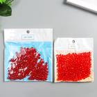 Бусины для творчества пластик "Кристалл с гранями красный" набор 20 гр 0,4х0,6х0,6 см - Фото 4