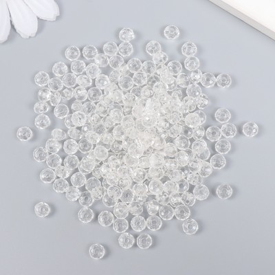 Бусины для творчества пластик «Кристалл с гранями прозрачный», набор 20 г, 0.4×0.6×0.6 см