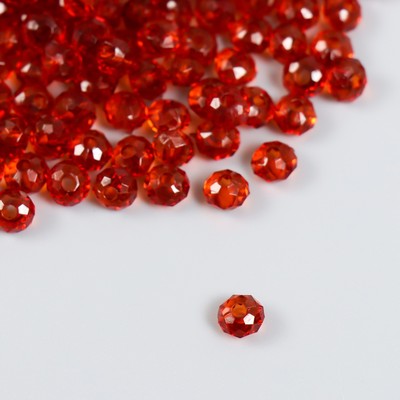 Бусины для творчества пластик «Кристалл с гранями винный», набор 20 г, 0.4×0.6×0.6 см