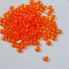 Бусины для творчества пластик "Кристалл с гранями оранжевый" набор 20 гр 0,4х0,6х0,6 см - фото 1310542