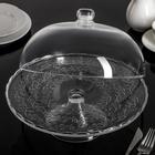 УЦЕНКА Тортовница с крышкой на ножке «Цветочки», 29×29×23 см - Фото 3