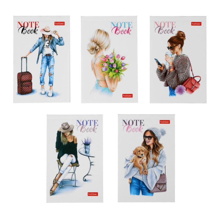 Блокнот Hatber. Happy time, А7, 48 листов, на склейке, обложка из мелованного картона, глянцевая ламинация, МИКС - Фото 1