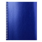 Тетрадь 48 листов в клетку на гребне, METALLIC "Синяя", обложка бумвинил, блок офсет - фото 108445780