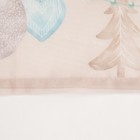 Тюль с подхватом и ламбрекеном "Beautiful Сhristmas" 250х200см, 100% п/э, вуаль - фото 30038631