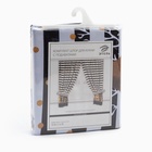 Комплект штор для кухни с подхватами «Этель. Золотой город, 2 шт., белые, чёрные, 145×180 см - фото 7720655